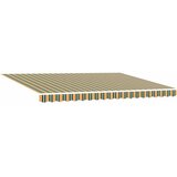  Električna retraktabilna tenda Zelena i žuta 450 × 350 cm | shoptok.hr