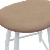  Trpezarijske stolice 2 kom. Čvrsto drvo od gume Bijelo Bijela 46 x 37 x 63 cm | shoptok.hr