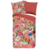 Descanso narančasta posteljina od organskog pamuka Flowery, 140 x 220 cm Cijene