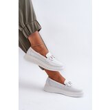S. BARSKI White Women's Leather Moccasins with Platform S.Barski LR720 | Shoptok.si