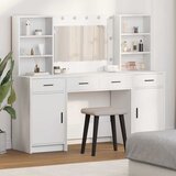  Set stola za oblačenje s LED 3 pcs Bijelo Konstruirano drvo | shoptok.hr
