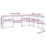  Knjižnica vzglavje L-oblike voščeno rjava 150 cm trdna borovina, (21790880) | Shoptok.si