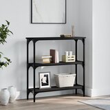 Maison Chic konzolna miza - miza ob steni črna 75x22,5x75 cm inženirski les, (21785972) | Shoptok.si