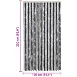  Zastor protiv muha sivo-crni 100 x 220 cm od šenila | Eponuda.com