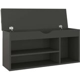  Klupa za cipele s jastukom siva 104 x 30 x 49 cm od iverice | shoptok.hr