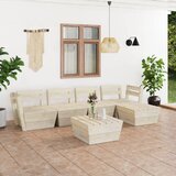 Maison Chic Seti vrtnega pohištva - Vrtna garnitura iz palet 6-delna impregniran smrekov les, (21808697) | Shoptok.si