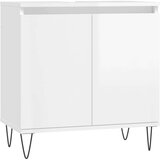  Kopalniška omarica visok sijaj bela 58x33x60 cm inženirski les - Kopalniška Omarica, (21436577) | Shoptok.si