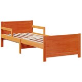  Konstrukcija postelje z vzmetnico Voščeno rjava 80 x 200 cm, (5000084195) | Shoptok.si