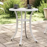  Vrtni stol bijeli Ø48x53 cm od lijevanog aluminija