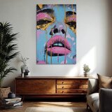  Slika NEON LIPS na platnu | Oslikana struktura | shoptok.hr