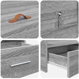  Krevet s ladicama Siva Sonoma 150 x 200 cm Konstruirano drvo | shoptok.hr