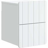 Stenski nočni omarici s predalom 2 pcs Bela 33 x 34,5 x 43 cm, (5000209608) | Shoptok.si