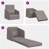 SOFA Floor Sofa Bed 2-in-1 Taupe 65x80x83 cm Fabric, (22094457) | Shoptok.si