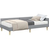  Kotni okvir postelje z matrico 2 pcs Svetlo siva blago, (5000121457) | Shoptok.si