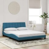  Posteljni okvir z vzglavjem moder 160x200 cm žamet, (21086512) | Shoptok.si