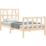  Okvir za krevet s uzglavljem 100x200 cm od masivnog drva | shoptok.hr