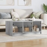  Stolić za kavu sa staklenim vratima boja hrasta 102x50x42 cm | shoptok.hr