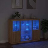  Komoda z LED lučkami 3 kosi sonoma hrast inženirski l | Shoptok.si