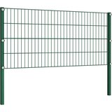 vidaXL ograjni paneli s stebrički železo 15,3x0,8 m zeleni | Shoptok.si