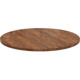 vidaXL Nepremična površina Temno rjava Ø 90 x 2.5 cm Trda hrastovina | Shoptok.si