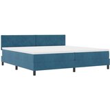 vidaXL Postelja s pomičnim podom in vzmetnico Temno modra 200x200 cm Žamet, (22052191) | Shoptok.si