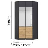 Modern Living Nastavek Za Omaro Max, Temno Siva | Shoptok.si