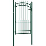  Vrata za ogradu EMMEN s šiljcima čelik 104x134,5 cm zelena | shoptok.hr
