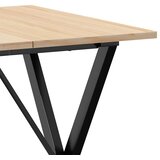  Blagovaonski stol X-oblika 70x70x75 cm od borovine i čelik | shoptok.hr