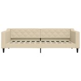  Dnevni krevet na razvlačenje krem 90 x 200 cm od tkanine | shoptok.hr