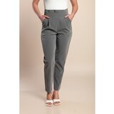 Fenzy Elegantne Duge Hlače Visokog Struka, Sive Boje | shoptok.hr