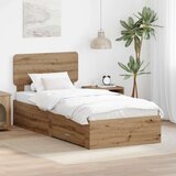  Okvir za krevet s uzglavljem Umjetnički hrast 90 x 200 cm | shoptok.hr