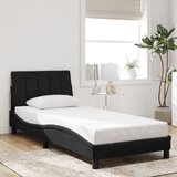  Okvir kreveta s LED-om bez madraca Hanko crni 90 x 190 cm baršunasti | shoptok.hr