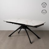 Ixia Raztegljiva jedilna miza z dodatno ploščo z mizno ploščo v marmornem dekorju 90x180 cm Rocía – | Shoptok.si
