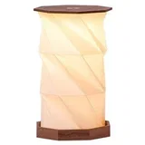 led stolna lampa u tamnoj prirodnoj boji (visina 18 cm) twist hexagon –
