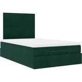  Okvir za krevet s madracima tamnozeleni 120x190 cm baršunasti | shoptok.hr