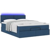 vidaXL Otomanski okvir kreveta s madracem plavi 140x200cm od tkanine | shoptok.hr