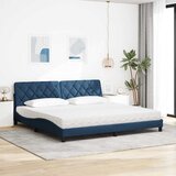 Krevet s madracem plavi 200 x 200 cm od tkanine | Eponuda.ba