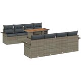  Sjedeća garnitura za vrt 9 kom. Siva Poli ratan 100 x 55 x 73 cm | shoptok.hr