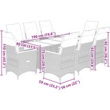  9-dijelni vrtni bistro set od poliratana s jastucima sivi | Eponuda.com