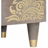 TV ormar s policom Siva 105 x 33 x 46 cm Čvrsto drvo manga | Eponuda.com