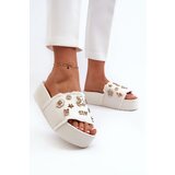 Kesi Women's platform slippers with pins, white Zranesia | shoptok.hr