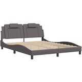  Okvir za krevet Viana bez madraca sivi 160x200 cm od umjetne kože | shoptok.hr