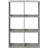 vidaXL Pregrada s knjižno omaro betonsko siva 69,5x29x103,5cm inž. les | Shoptok.si