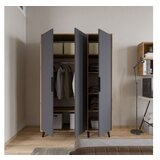 Hanah home garderober aden 120 oak anthracite | Eponuda.com