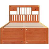  Knjižna postelja brez vzmetnice vošč. rjava 135x190 cm borovina, (21653573) | Shoptok.si
