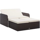 The Living Store Vrtna sedežna garnitura z blazinami 2-delna poli ratan rjava - Komplet Vrtnih Kavčev, (21422288) | Shoptok.si
