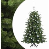  Umjetno božićno drvce s kuglicom 120 cm 150 LED lampica - 120 cm s LED-ima i srebrnim lopticama | shoptok.hr