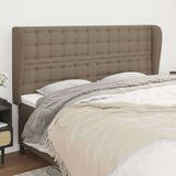  Vzglavje z ušesi taupe 183x23x118/128 cm blago | Shoptok.si