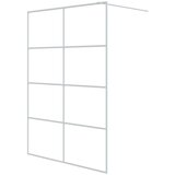 Pregrada za tuš bijela 140 x 195 cm s prozirnim staklom ESG | Eponuda.ba