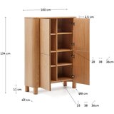 Kave Home Ormarić u dekoru jasena u prirodnoj boji 100x134x40 cm Salaya – | shoptok.hr